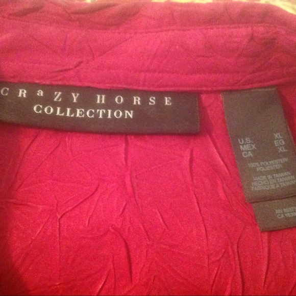 Crazy Horse Collection Maroon Button-up Overshirt - Picture 4 of 6